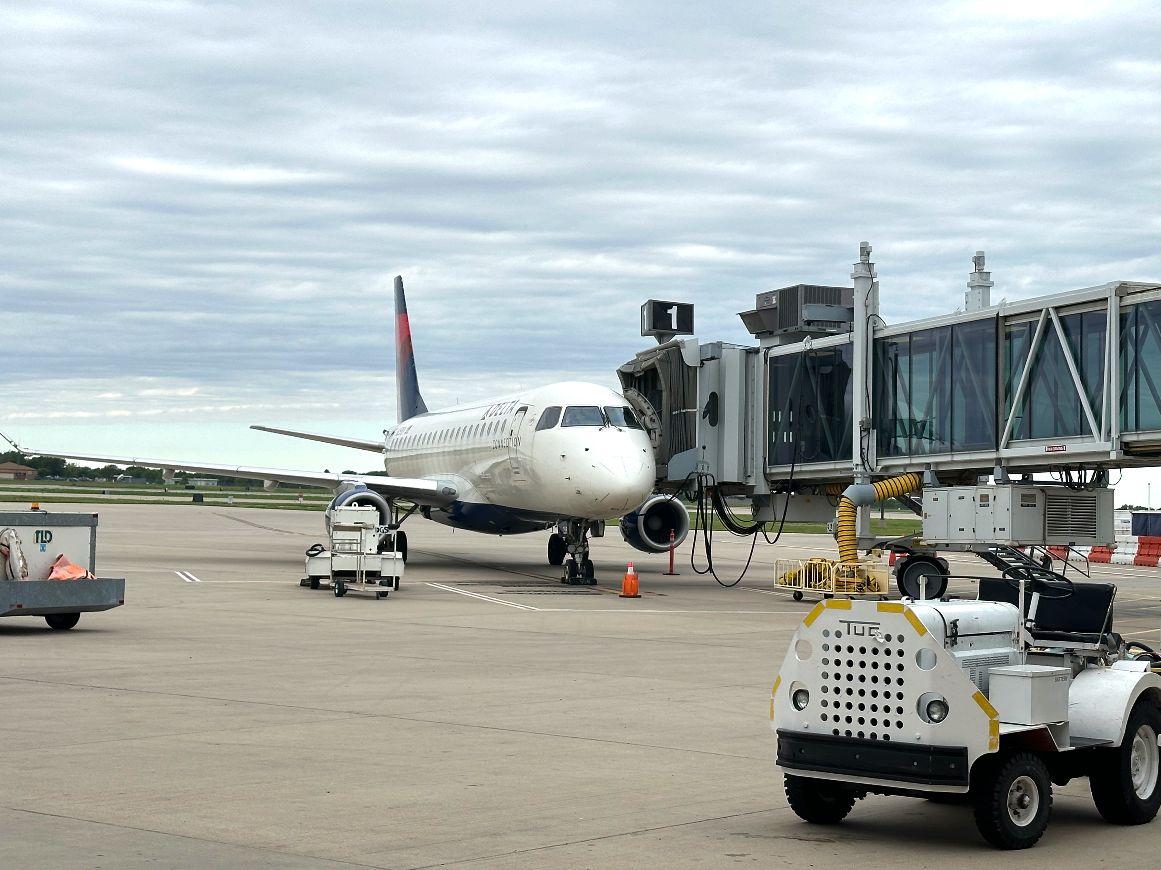 Passenger aircraft at gate